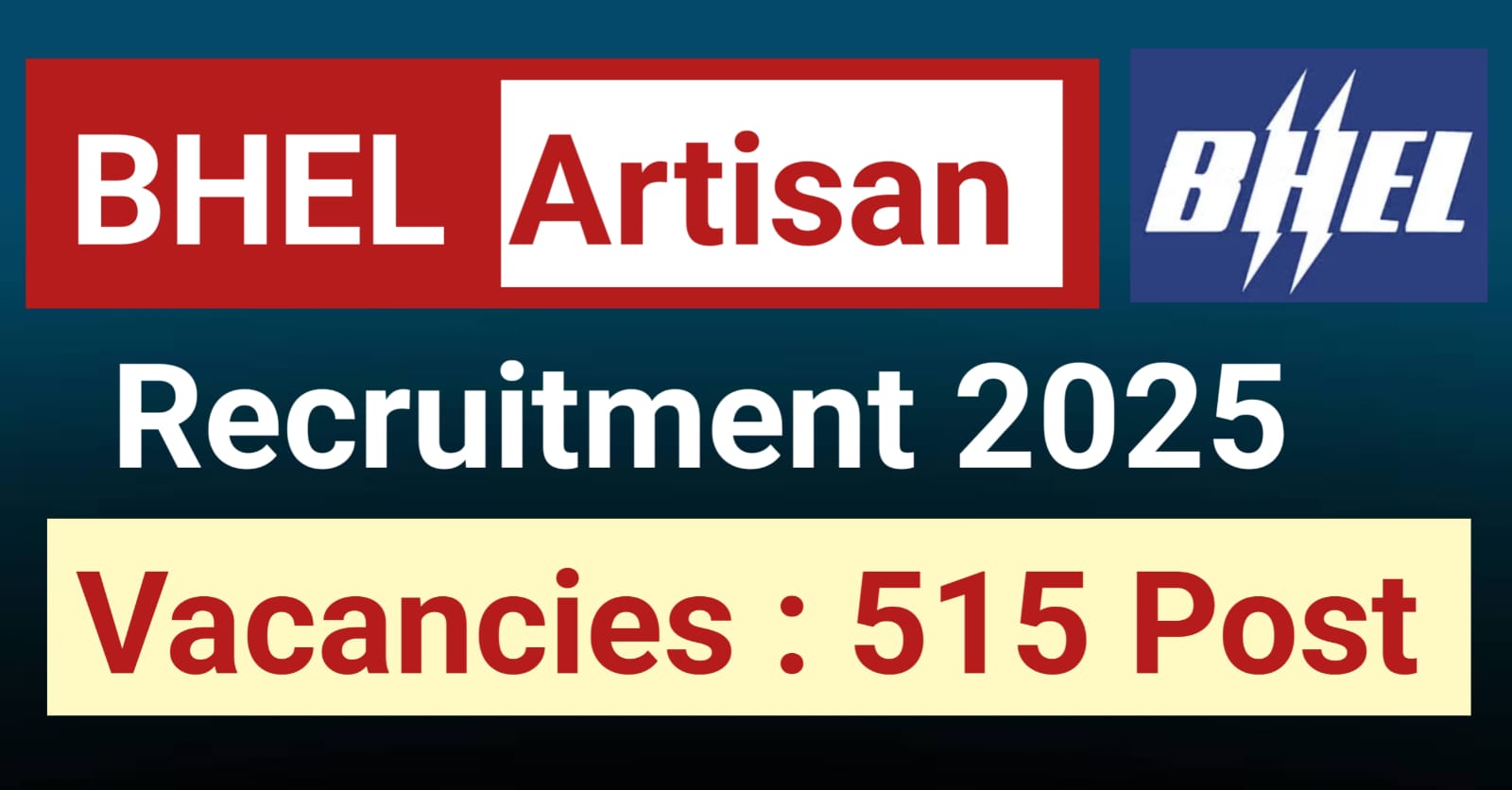bhel artisan recruitment 